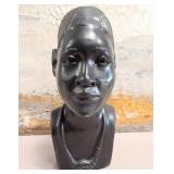 11 - AFRICAN TRIBAL ART BUST SCULPTURE B41)