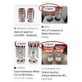 11 - PAIR OF BOHEMIA MILK GLASS LUSTERS (C106)