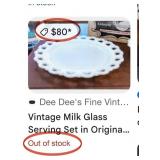11 - COLLECTIBLE MILK GLASS PLATES, VASES (C40)
