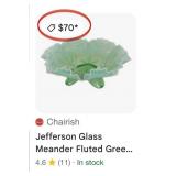 11 - TWO PIECES VINTAGE GREEN GLASS (B6)