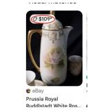 11 - ROYAL RUDOLSTADT PORCELAIN CHOCOLATE POT SET