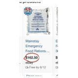 11 - PACKS OF MAINSTAY EMERGENCY FOOD RATIONS (B5)