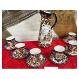11 - VTG JAPANESE CHOCOLATE POT, CUPS & SAUCERS