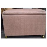 11 - UPHOLSTERED STORAGE OTTOMAN