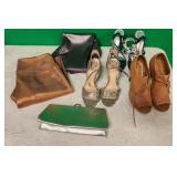 11 - THREE PAIR WOMEN'S SHOES & HANDBAGS (D132)