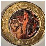 4 QUEENS CASINO - $10 .999 SILVER TOKEN (6)