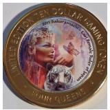 4 QUEENS CASINO - $10 .999 SILVER TOKEN (7)