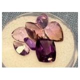492 - ASSORTED FACETED AMETHYST GEMSTONES (P10)