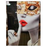 11 - MODERN MASKED WOMAN WALL ART