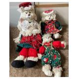 N - CHRISTMAS PLUSH BUNNY DOLL LOT