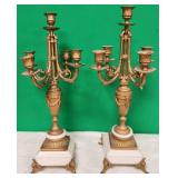 11 - PAIR OF VINTAGE CANDLE HOLDERS (AS IS) (D112)