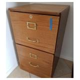 14 - VINTAGE WOOD FILE CABINET