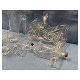 43 - ART GLASS VEHICLE DECANTER COLLECTION