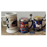 S - NASCAR COLLECTOR BEER STEIN MUGS