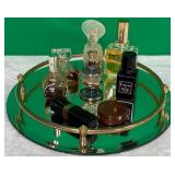11 - COLLECTION OF PERFUMES & MIRROR TRAY (D13)