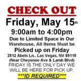 AUCTION PICK UP DAY & HOURS