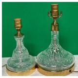 11 - TWO CRYSTAL LAMP BASES (D17)