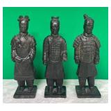 11 - THREE CHINESE TERRACOTTA WARRIOR FIGURINES