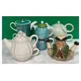 11 - FIVE COLLECTIBLE TEAPOTS (D21)