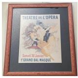 M1 - THEATRE DE L'OPERA VINTAGE PRINT FRAMED 12X14