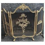 M1 - BRASS & MESH FIREPLACE SCREEN (D49)