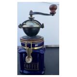 M1 - VINTAGE COBALT BLUE CERAMIC COFFEE GRINDER