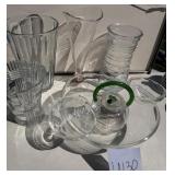 M1 - GLASS VASES, TEAPOT, PLATTER (W30)