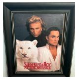 SIEGFRIED & ROY MIRAGE FRAMED PROGRAM GUIDE 14X12