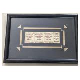 M1 - VINTAGE WOODTOCK THREE-DAY TICKET FRAMED