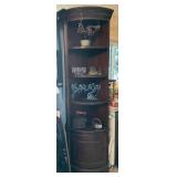 M1 - CORNER CURIO CABINET (NO CONTENTS) (K75)