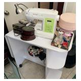 M1 - SINGER SEWING MACHINE, ACCESSORIES & STAND