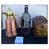 M1 - COPPER CARAFE, WINE CORK SAVER, DECOR BOX