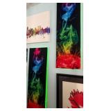 PAIR OF CANVAS MODERN ART 35X12