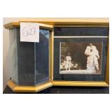 M1 - LIBERACE AUTOGRAPHED PHOTO FRAMED, TERRARIUM