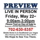 PREVIEW LIVE IN PERSON - Friday, May 22nd