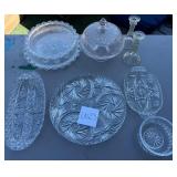 M1 - VINTAGE GLASS CANDLESTICKS & SERVEWARE (W23)