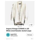 VINTAGE CONNIE A. LEE WHITE LINED SJACKET S/M