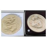 J1 - TWO BAS RELIEF COLLECTIBLE PLATES (D105)