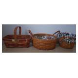 J1 - THREE LONGABERGER BASKETS (B43)