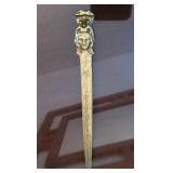J1 - VINTAGE BRASS LETTER OPENER (D50)