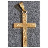 14K YELLOW GOLD CROOS PENDANT 1.2GRAMS (51)