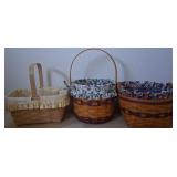 J1 - THREE LONGABERGER BASKETS (B27)