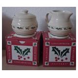 J1 - LONGABERGER SUGAR & CREAMER SET (B10)