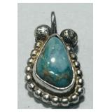 STERLING SILVER TURQUOISE PENDANT 2.10GRS