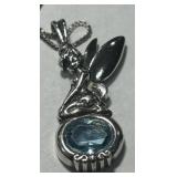 STERLING SILVER DISNEY PENDANT & CHAIN  6.20GRS