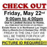 AUCTION PICK UP DAY & HOURS
