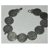 STERLING SILVER 7 INCH BRACELET 13.80GRS