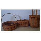 J1 - THREE LONGABERGER BASKETS (B47)