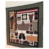 J1 - HAND MADE QUILT HANGING 38"SQ (K41)