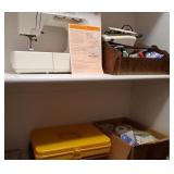 J1 - KENMORE 22 SEWING MACHINE WITH SUPPLIES (B6)